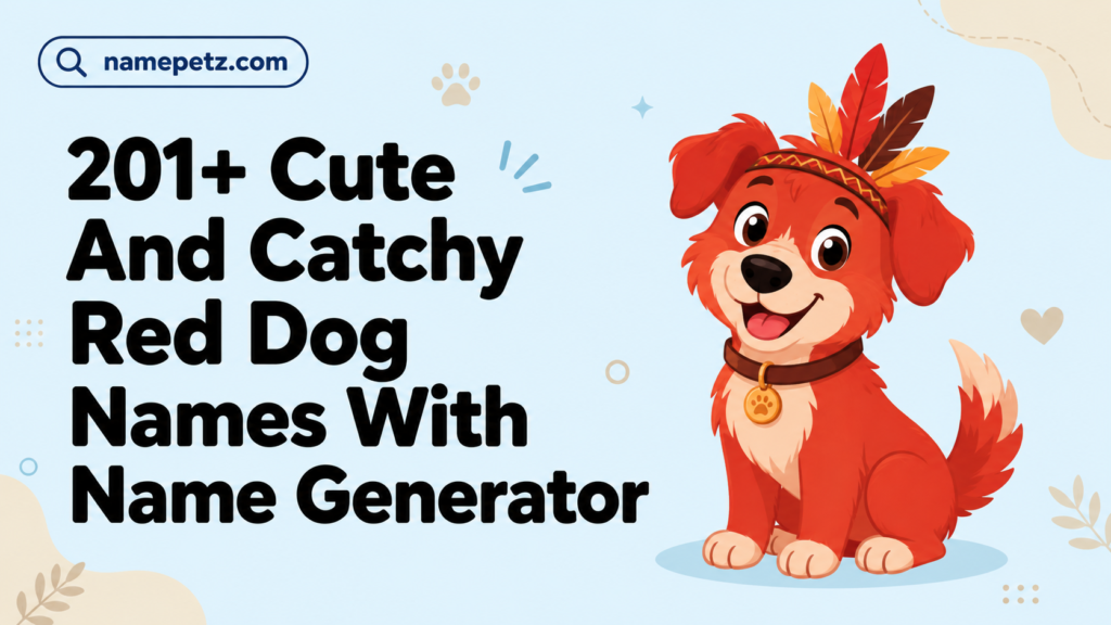 201+ Cute And Catchy Red Dog Names With Name Generator